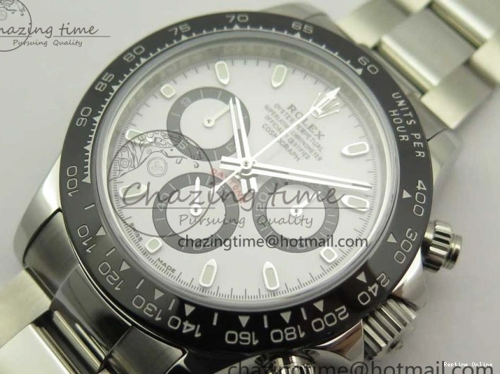 0119 Daytona 116500 JHF Best Edition Ceramic Bezel White Dial on SS Bracelet A Premium 3268